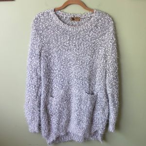 Katsumi Gray Boucle Tunic Sweater M